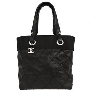 Chanel Black Canvas Paris-Biarritz Tote PM Handbag 116927